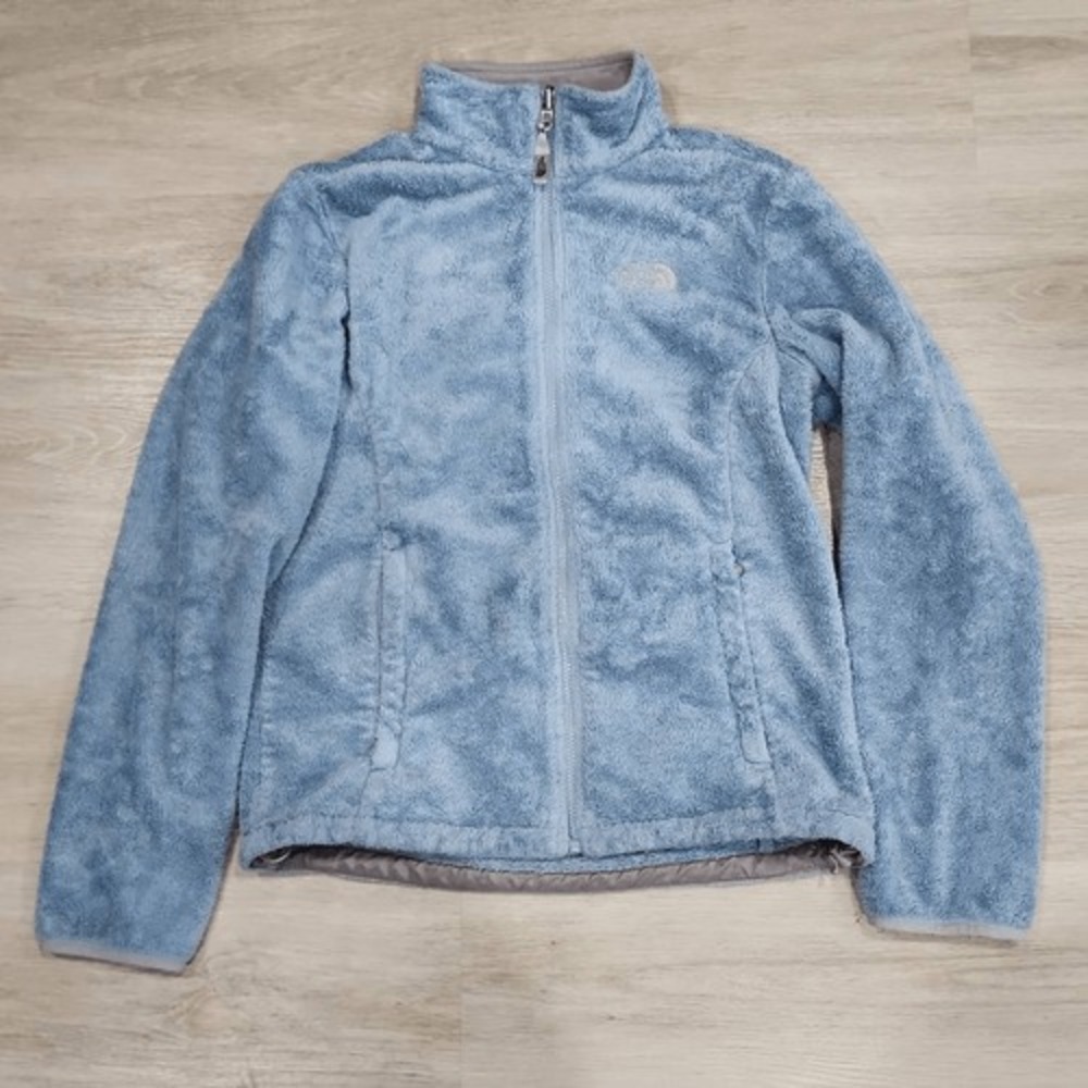 The North Face Women's Full-Zip Sherpa Fleece Jacket Light Blue Size Medium